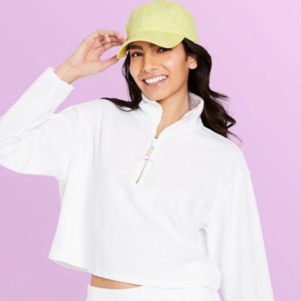 Stoney Clover Lane x Target Cropped Half Zip Sweater